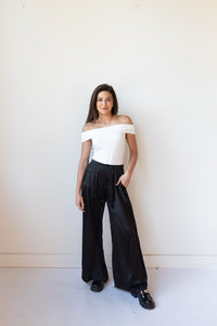 mode, dallon satin pants