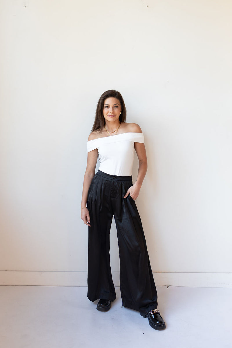 mode, dallon satin pants