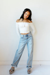 mode, luxe breeze off-shoulder top