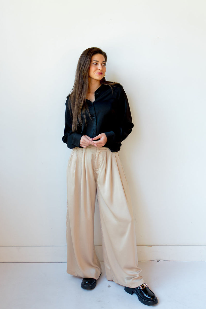 mode, dallon satin pants