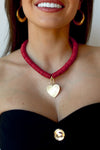 mode, grand love beaded necklace