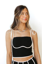 linen tie shoulder top