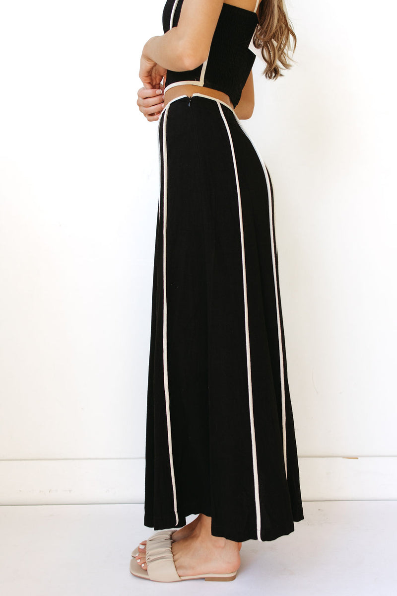 linen maxi skirt