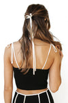 linen tie shoulder top