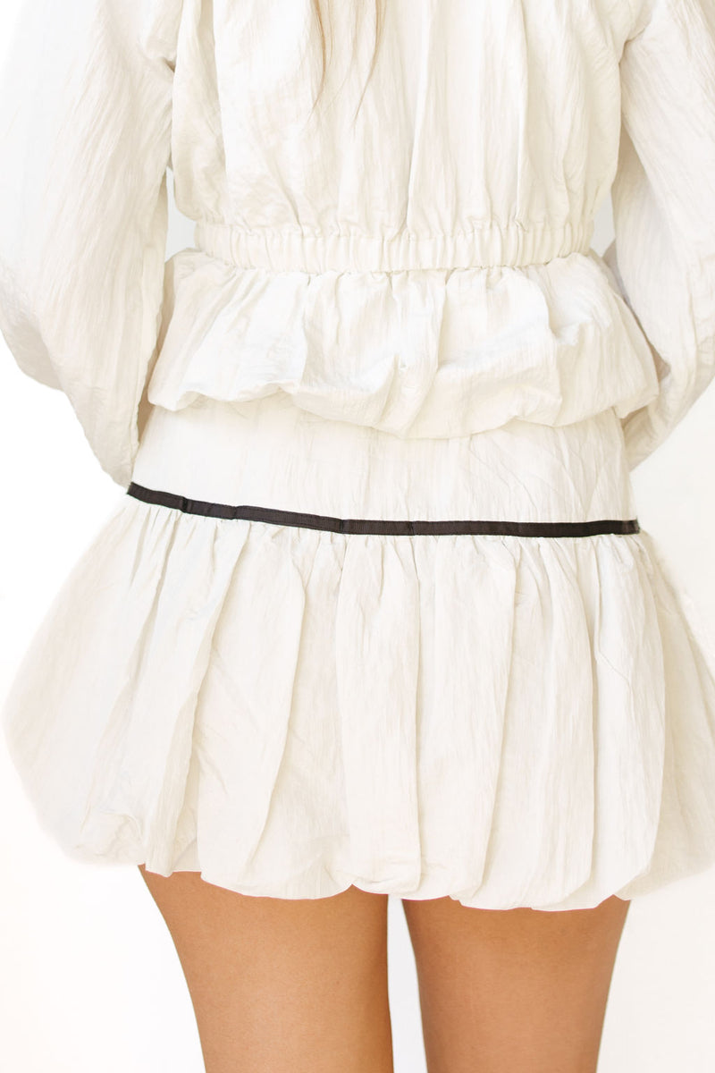 polly bow tie bubble skirt