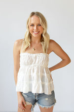 mode, evelyn ribbon top