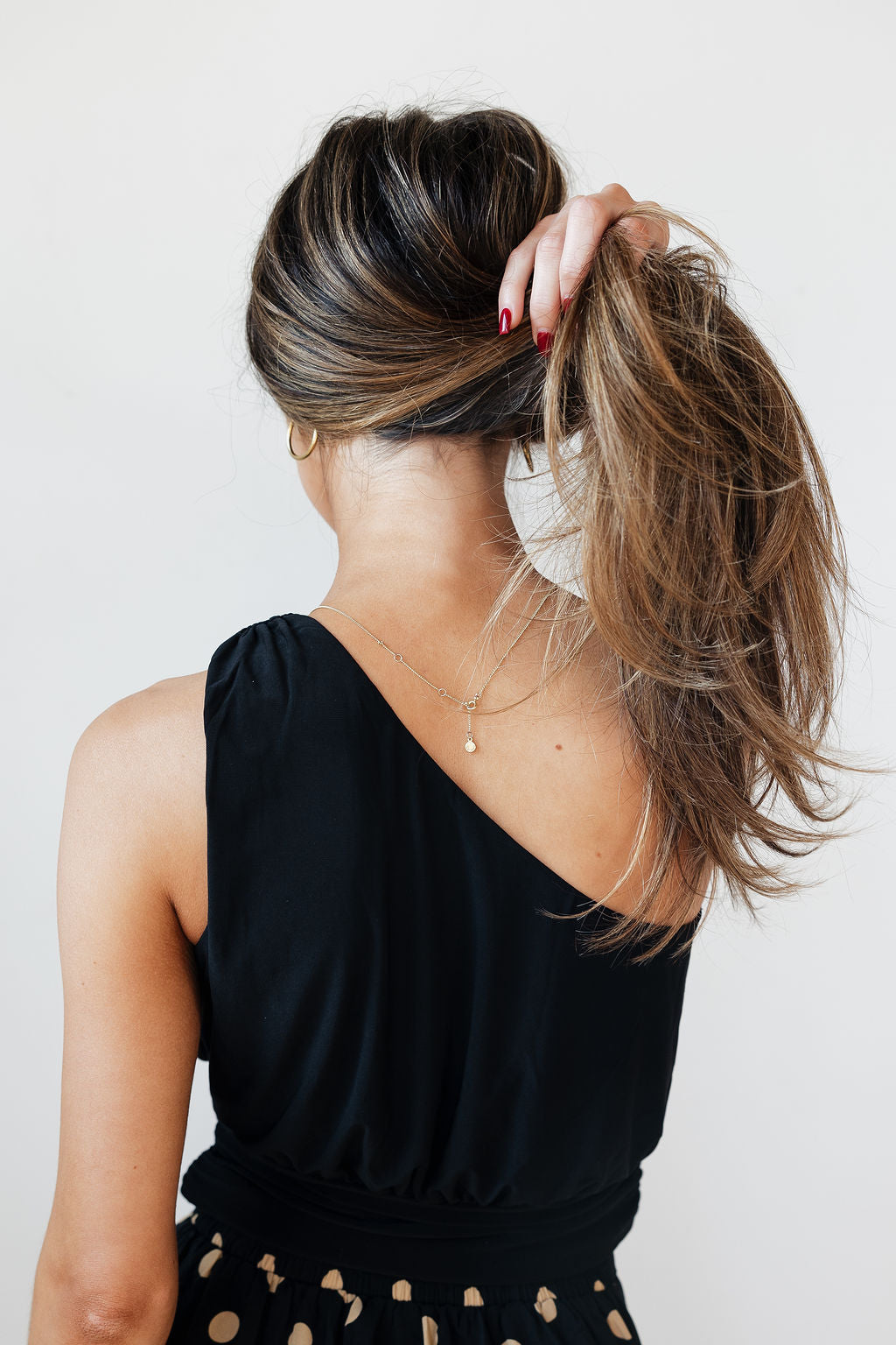 kelli one shoulder draped top