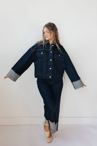 verona cuffed denim jacket