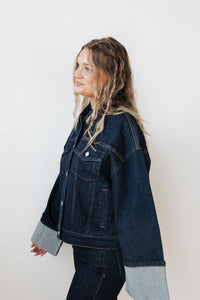 verona cuffed denim jacket
