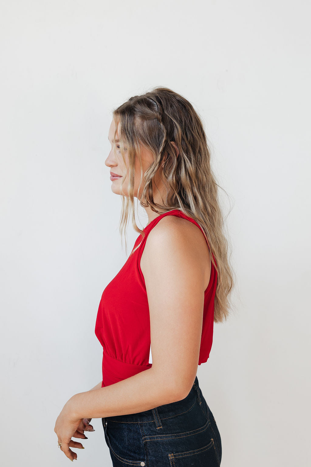 kelli one shoulder draped top