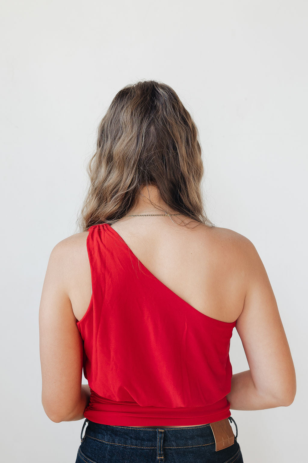 kelli one shoulder draped top