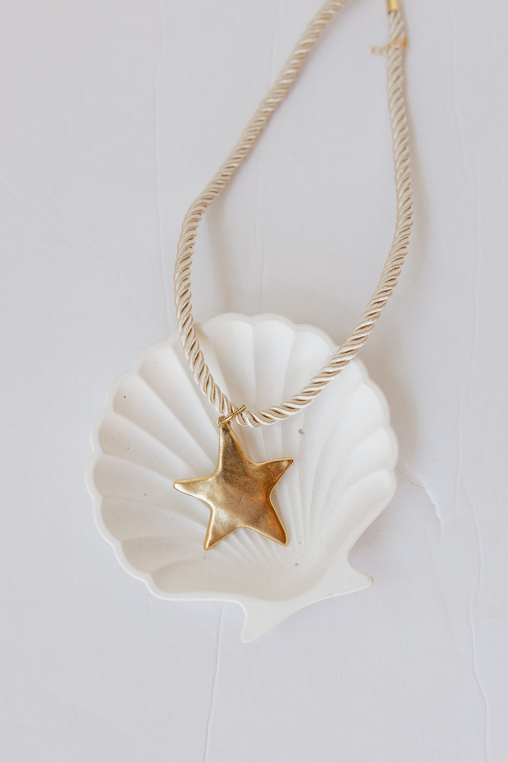 nina cord necklace, large star