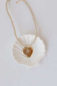 nina cord necklace, large heart