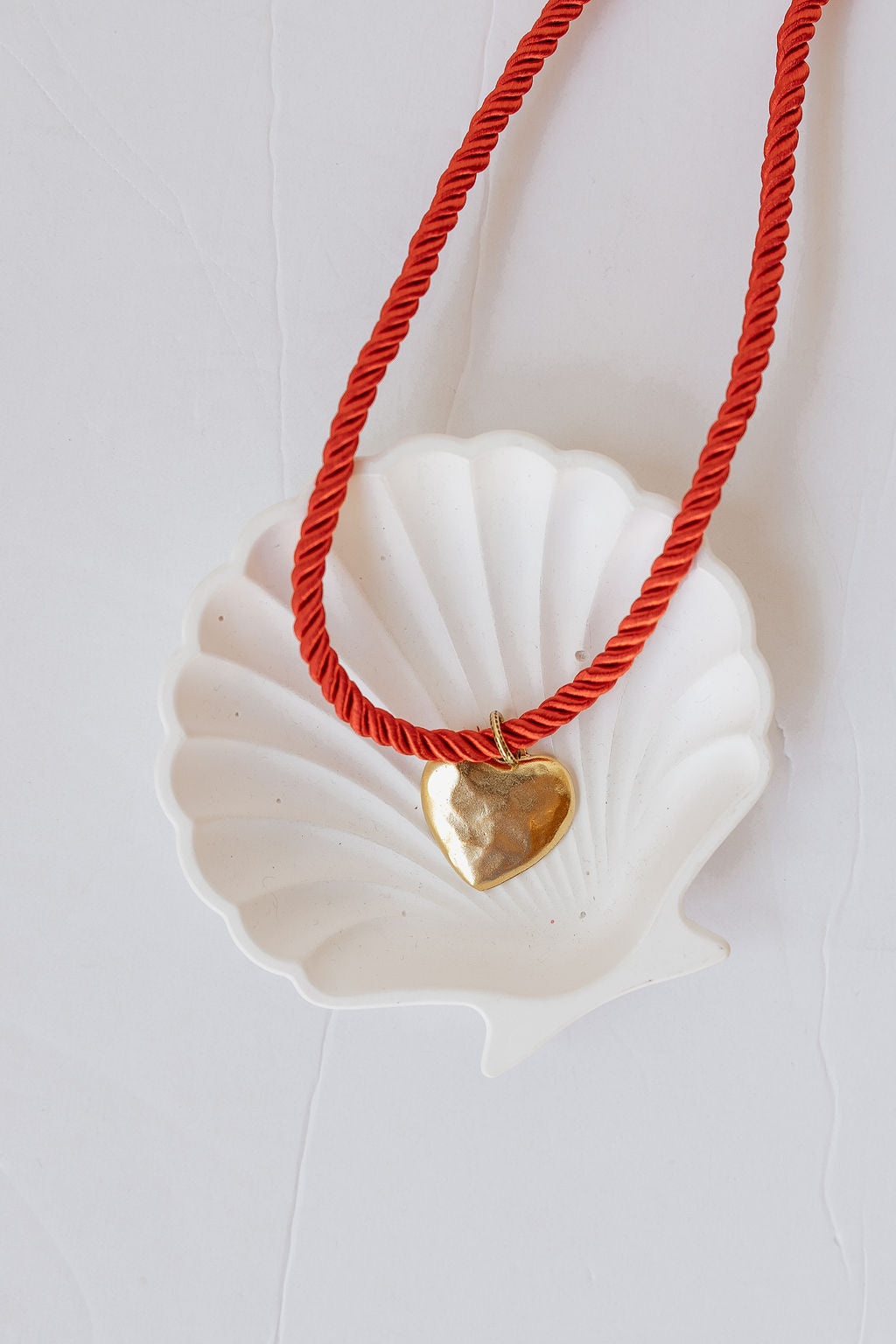 nina cord necklace, small heart