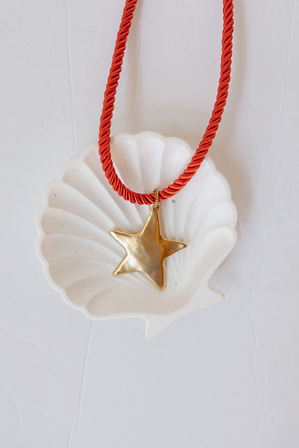 nina cord necklace, large star