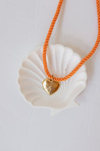 nina cord necklace, small heart