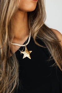 nina cord necklace, large star