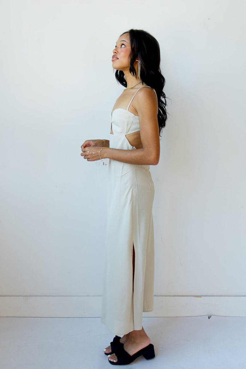 mode, celeste cut-out midi dress