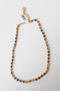 celeste colored tennis necklace