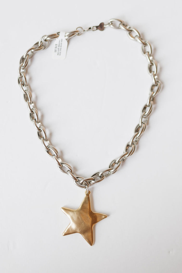 star shine two tone necklace