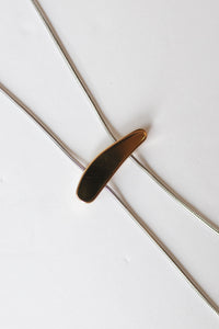 lauren two tone lariat necklace