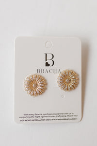 daisy stud earrings