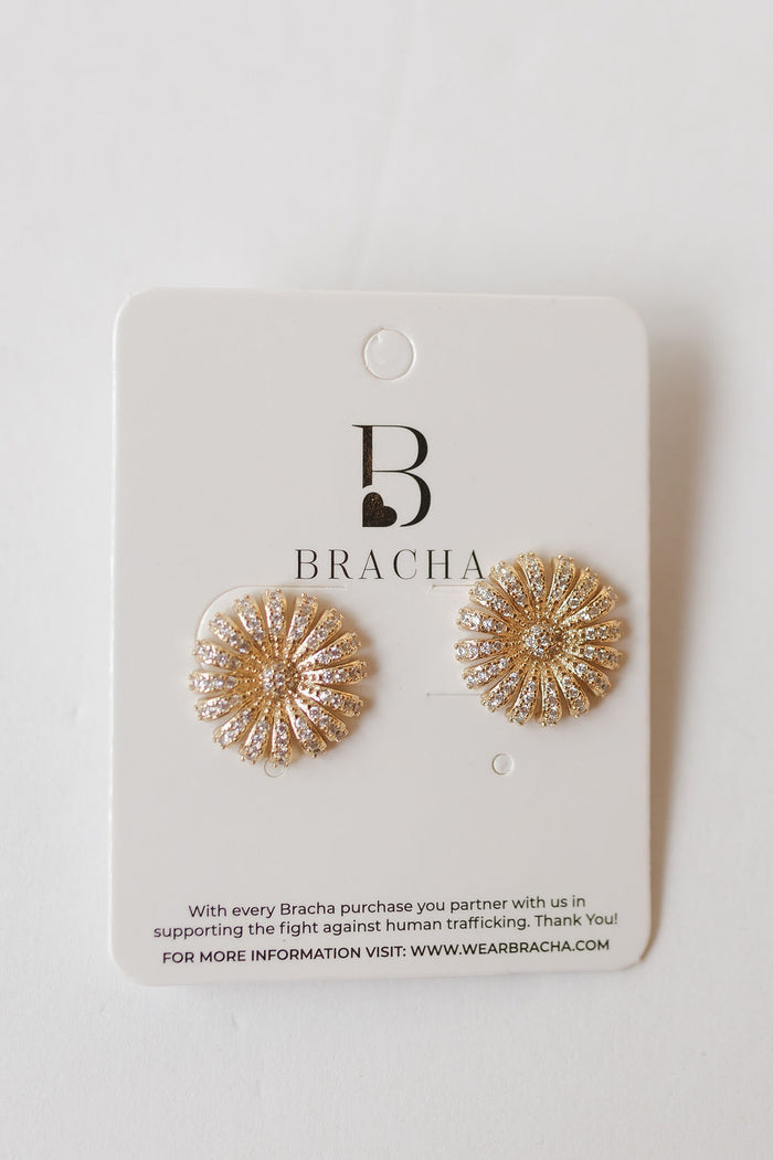 daisy stud earrings