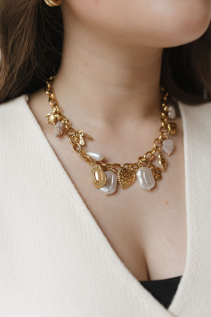 coastline charm necklace