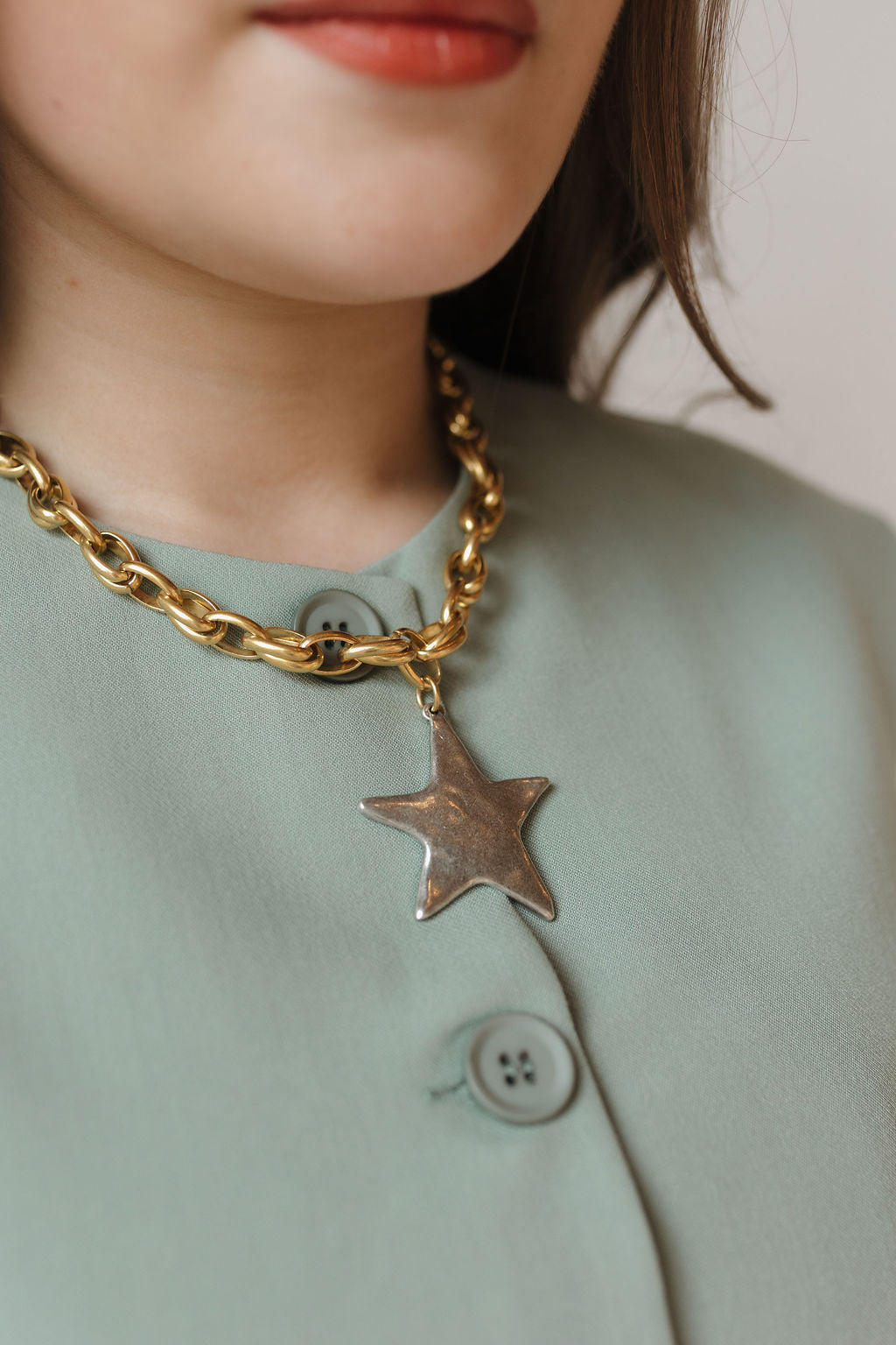 star shine two tone necklace
