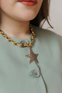 star shine two tone necklace