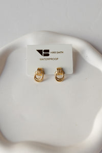 nya gold knot studs