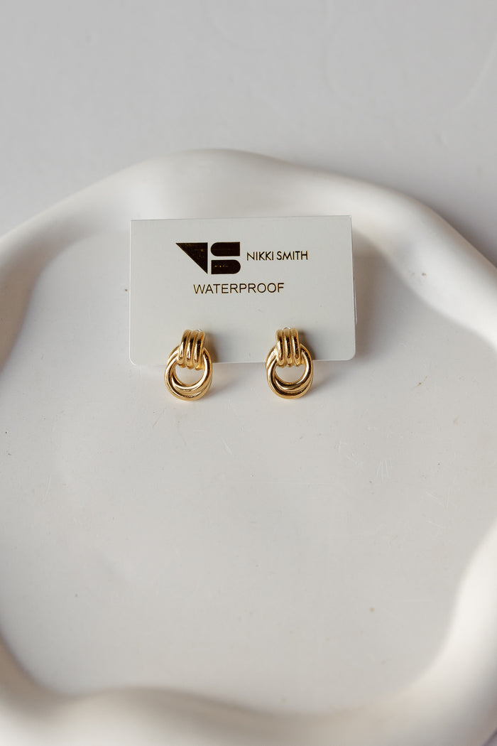 nya gold knot studs