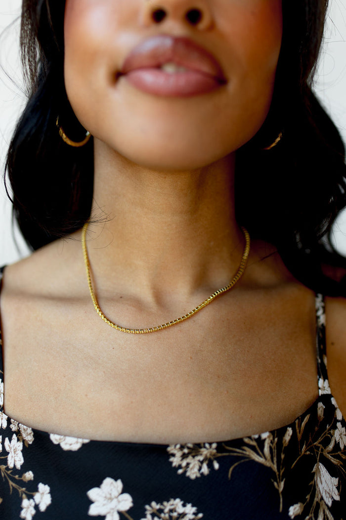 mode, sienna tennis necklace, yellow