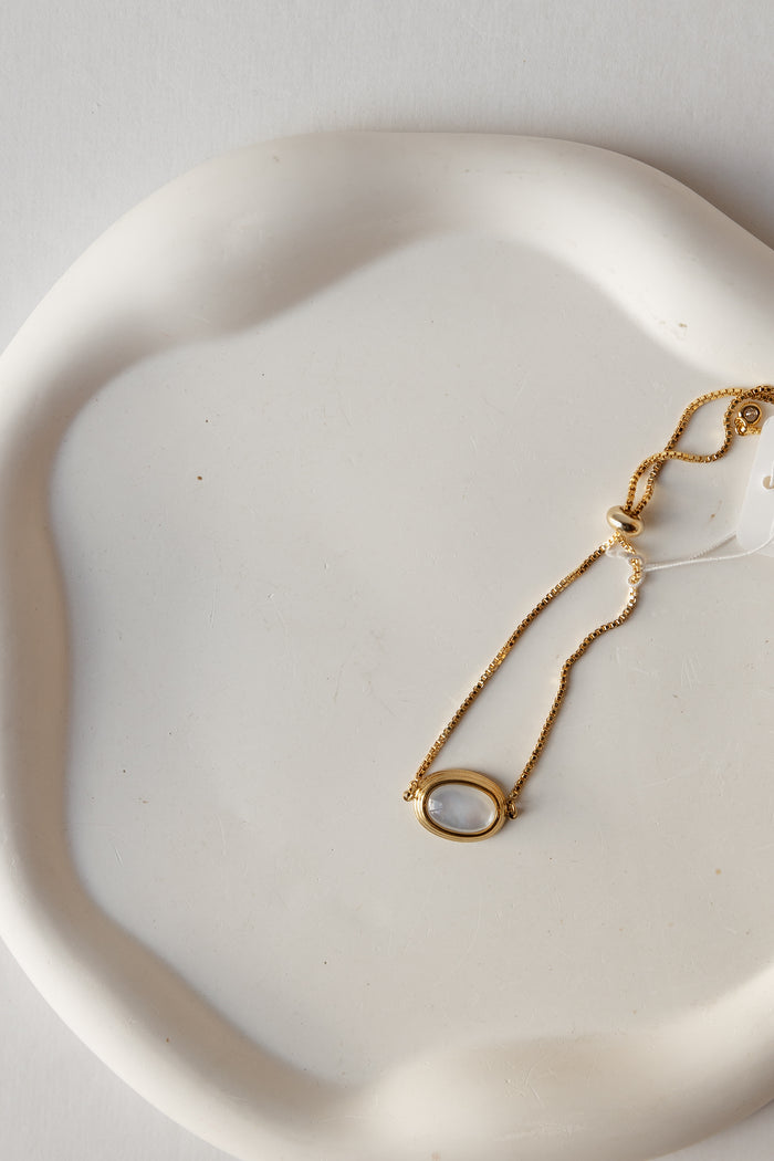 ophelia oval opal slider bracelet