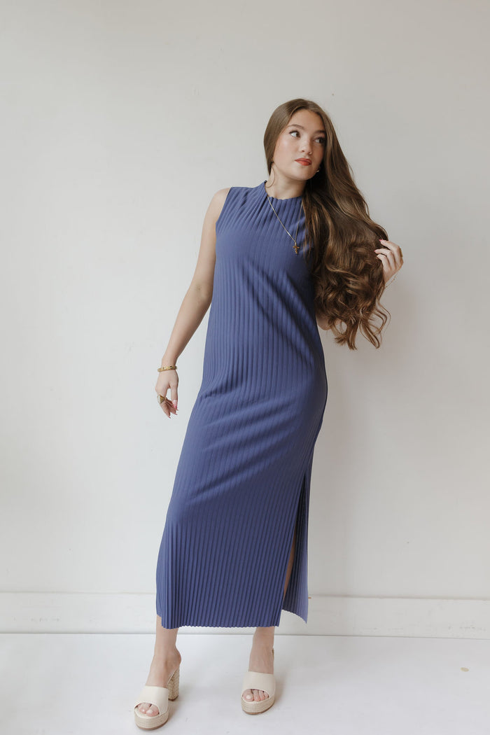 cider mock neck midi dress