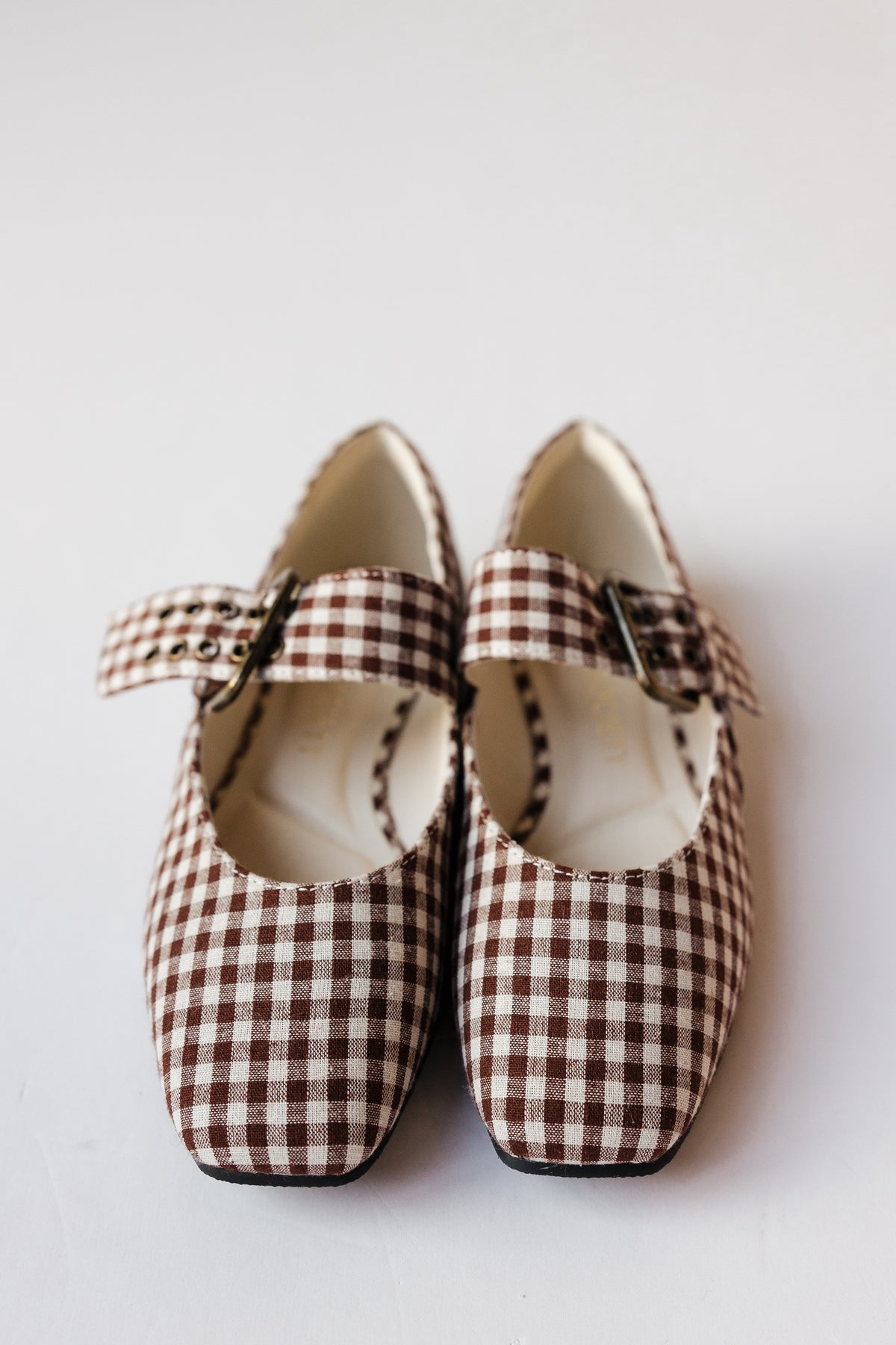 lauren gingham ballet flats