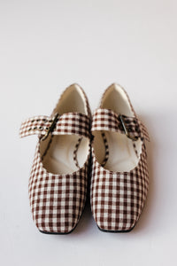 lauren gingham ballet flats