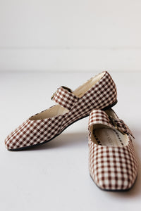 lauren gingham ballet flats