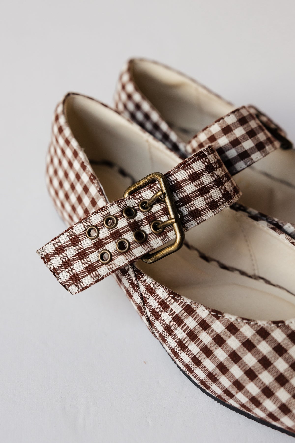 lauren gingham ballet flats