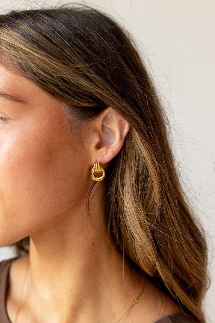 nya gold knot studs