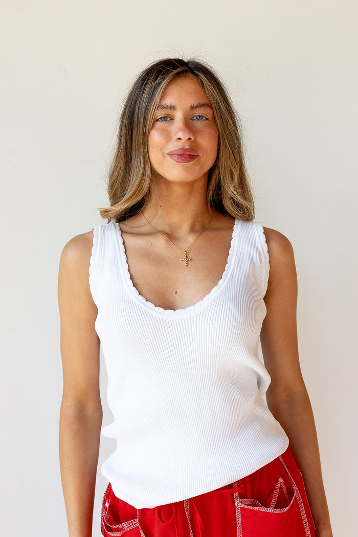 caytin scalloped tank top
