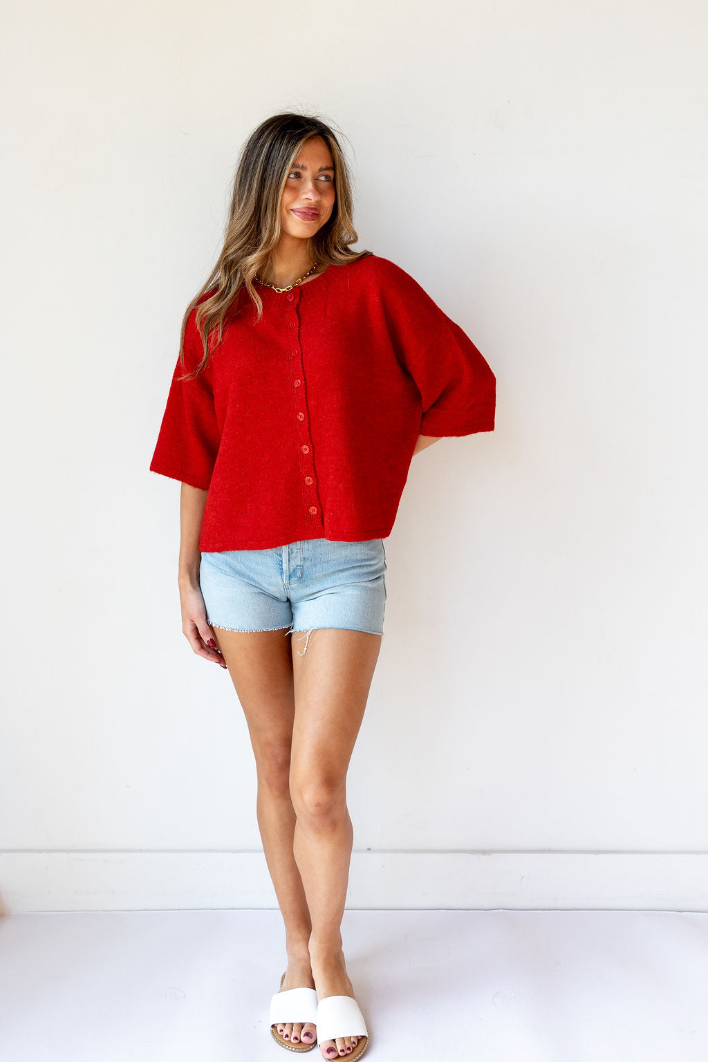 alison 3/4 sleeve cardigan