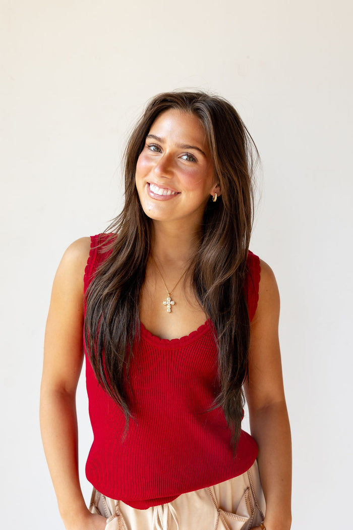 caytin scalloped tank top