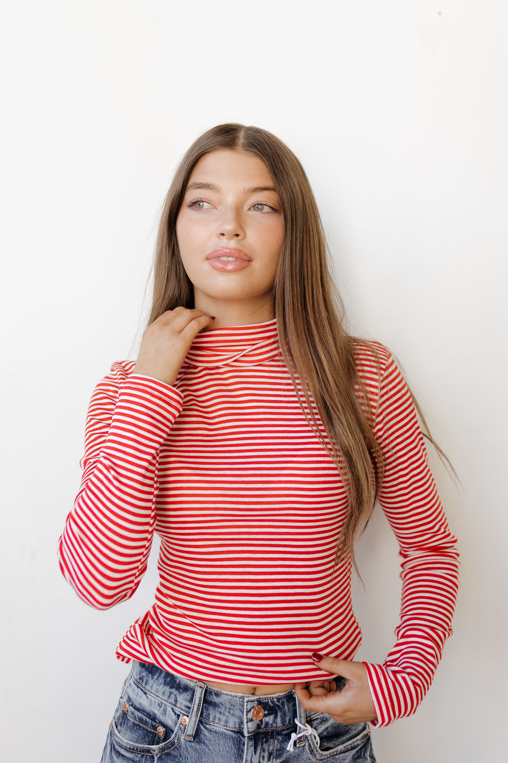 carrington striped turtle neck