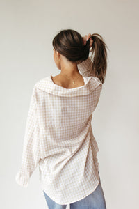 oversized gingham top