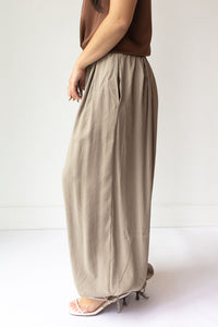 hailee ruched waisted wide leg pants