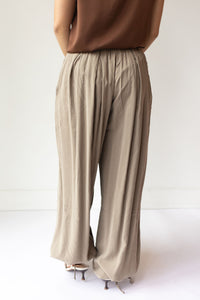 hailee ruched waisted wide leg pants