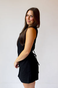 emily front button mini dress