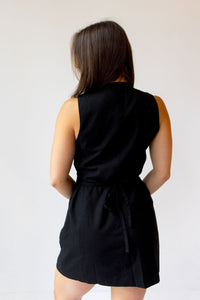 emily front button mini dress