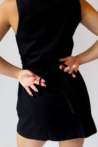 emily front button mini dress